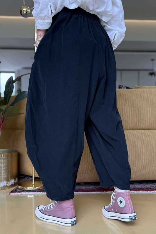 Made in Italy Cooper Needlecord Sia Pant Black 